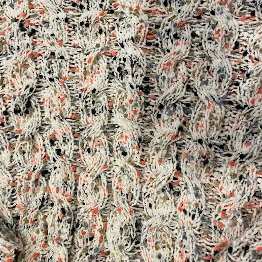 Jessica Simpson Slightly Cropped White and Colorful Sweater - Picture 2 of 4